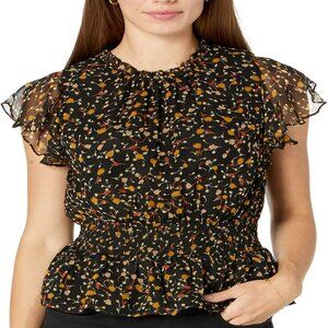 NWT Draper James Kacey Smocked Waist Top